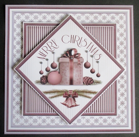 CHRISTMAS MONOTONE GIFT & BAUBLES 7.5 Quick Layer Card & Insert by Davina Rundle