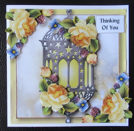 Floral lantern - Yellow Roses by Davina Rundle