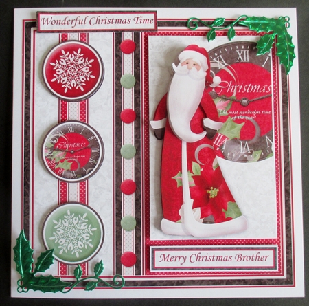 CHRISTMAS TIME 7.5 Santa Decoupage & Insert Mini Kit by Davina Rundle