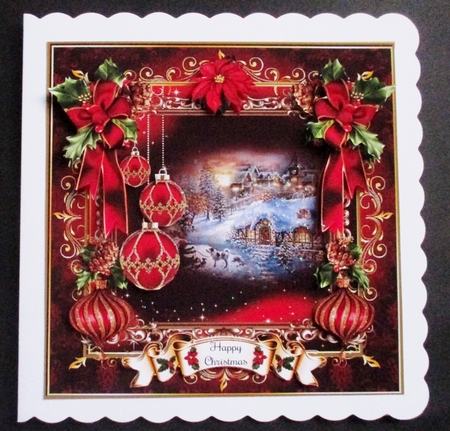 Red And Gold Christmas Mini Page Kit by Davina Rundle