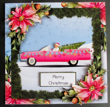 Bringing Home The Tree - Pink by Davina Rundle