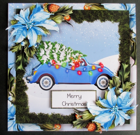 Bringing Home The Tree - Blue by Davina Rundle