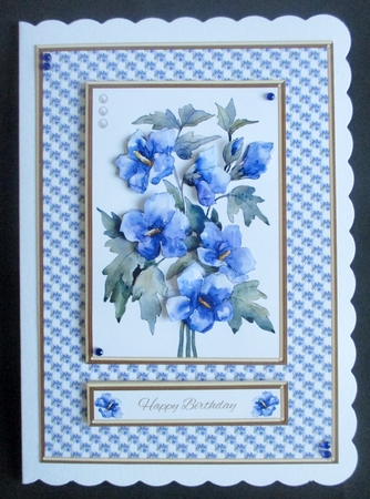 Lovely Watercolor Bouquet Birthday Topper by Davina Rundle