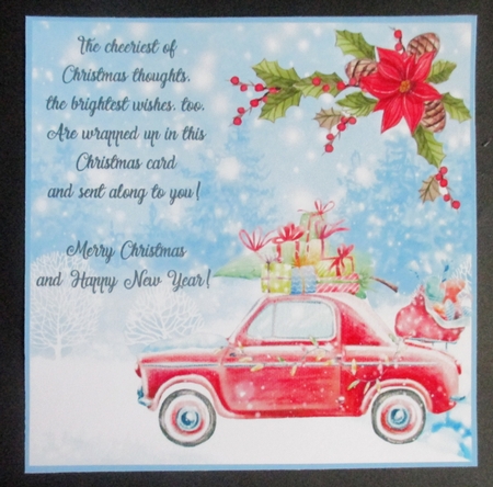 Vintage Christmas car insert by Davina Rundle