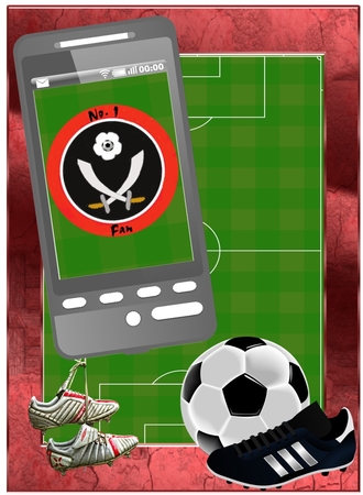 Football Phone card for Sheffield Fan by Davina Rundle