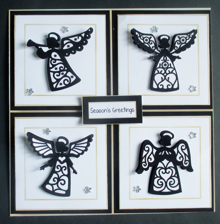Christmas Angels Quad Frame by Davina Rundle