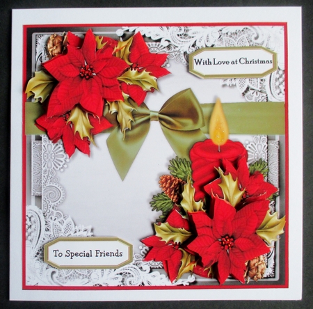 Christmas Candle & Poinsettias Mini Kit by Davina Rundle