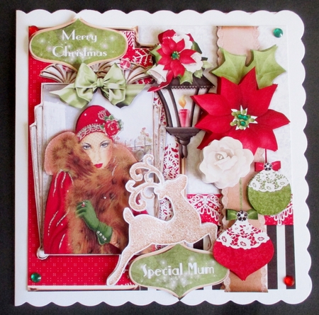 Deco the Halls 5 7x7 Card Front & Insert Mini Kit by Davina Rundle