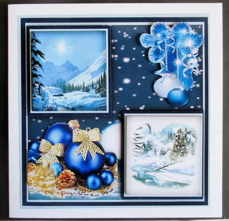 8x8 Mini Kit , Beautiful Blue Christmas by Davina Rundle