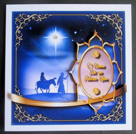 Christmas Thoughts Blue - Nativity by Davina Rundle