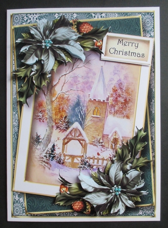 Framed Christmas - The Snowy Church by Davina Rundle