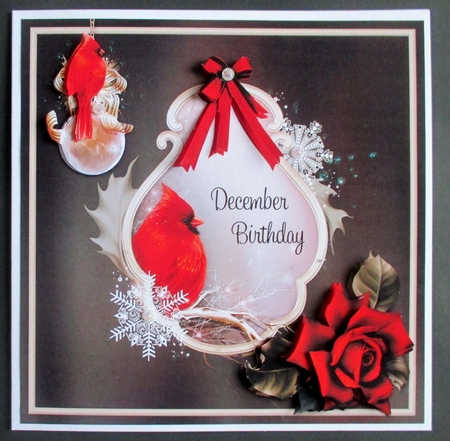 Cardinal card front by Davina Rundle