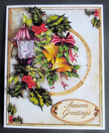 C5 Christmas - Golden Bells by Davina Rundle