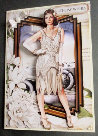 Art Deco Lady Lily 4 Sheet mini Kit Cream by Davina Rundle