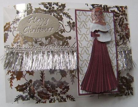 Christmas Lady in Red Topper Set by Davina Rundle