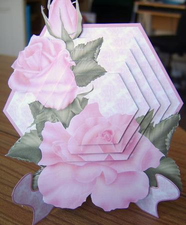 Hexagonal Rose Plate Pyramid Sheet by Davina Rundle