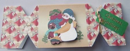 Xmas Cracker with Bears and a Snowman by Davina Rundle