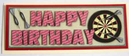 Happy Birthday Dartboard Large Dl by Davina Rundle