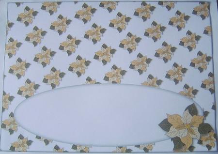 Cream Poinsettia Insert for Large Dl (white) by Davina Rundle