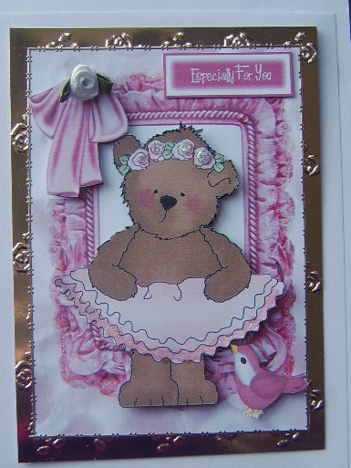 Little Ballerina Teddy with Little Bird by Davina Rundle