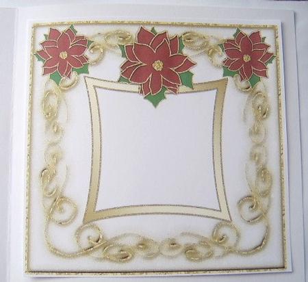 Poinsettia on Swirly Frame Card Front 7 by Davina Rundle