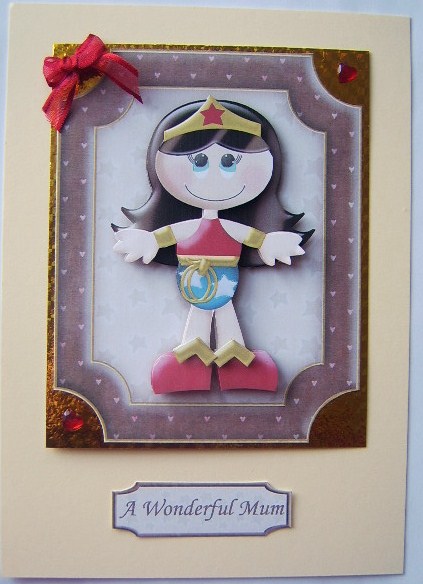 Wonder Mum Topper and Decoupage by Davina Rundle