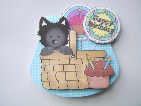 Basket Pup -wobble Card by Davina Rundle