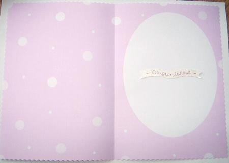 Pinky Spotty Landscape Insert for an A5 Card by Davina Rundle