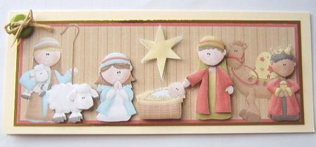Nativity Large Dl Card by Davina Rundle
