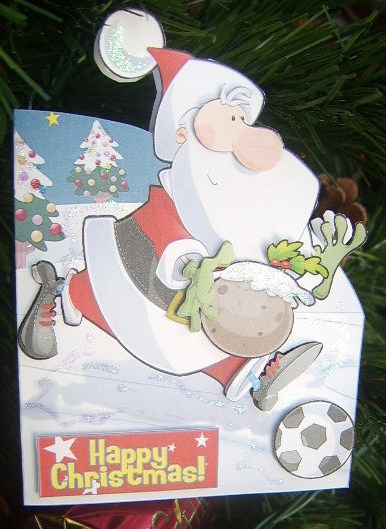 Football Santa Dude Shaped. by Davina Rundle