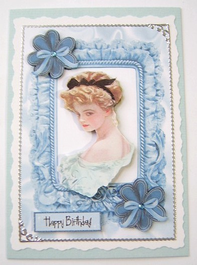 Victorian Lady in Frill Frame by Davina Rundle