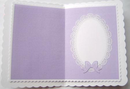 A5 Pearls and Lace Card Front or Insert by Davina Rundle