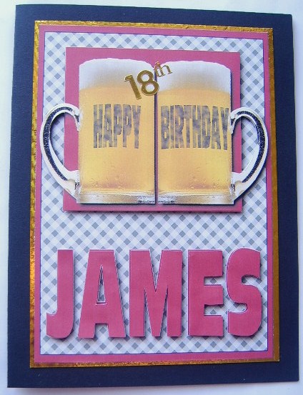 Happy Birthday James (red) by Davina Rundle