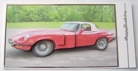 Red Jaguar Decoupage by Davina Rundle