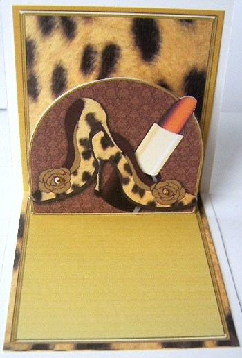Leopard Print Shoes for You Mini 3D Pop-up Card by Davina Rundle