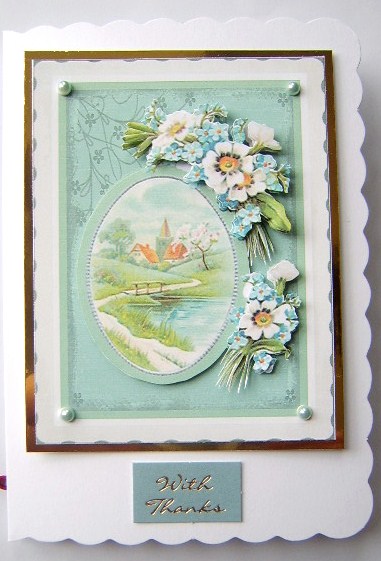 Tranquil Village Framed by Davina Rundle