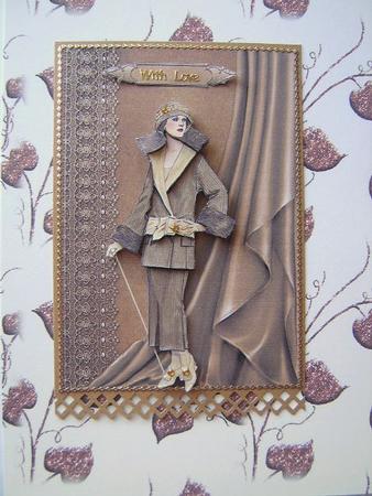 Ivy Swirls - Copper & Cream by Davina Rundle