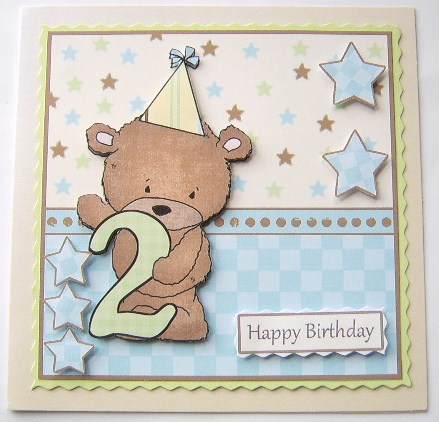 Birthday Bear Quick Card - Second by Davina Rundle