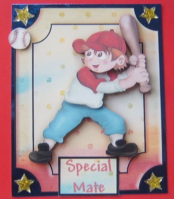 Sporty Kid Topper and Decoupage by Davina Rundle
