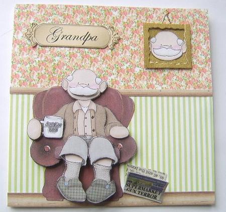 Seated Grandpa Doodles by Davina Rundle
