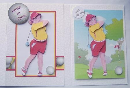 Lady Golfer Decoupage Featured Gallery Photo
