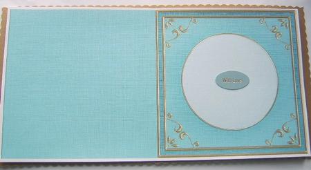 Square 'gold Metallic Frame' Card Front or Insert by Davina Rundle