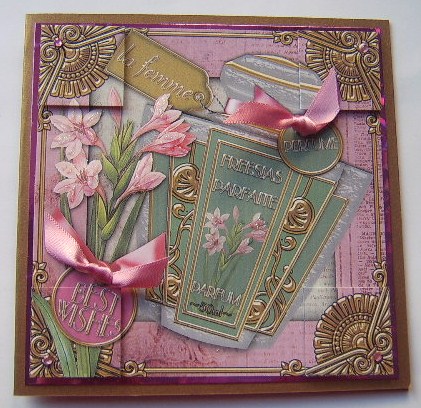 Freesia Art Deco Wishes Perfume 8in Picture Topper by Davina Rundle