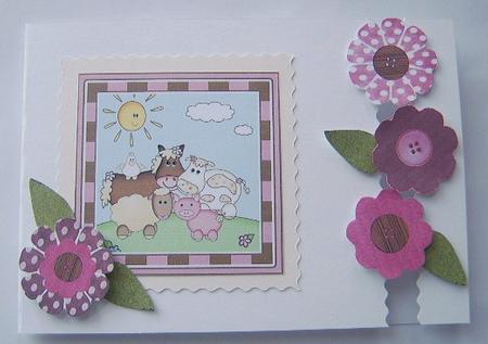 Pink and Chocolate Button Flower Embellishments by Davina Rundle