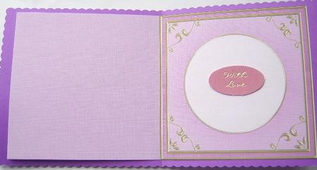 Square 'gold Metallic Frame' Card Front or Insert by Davina Rundle