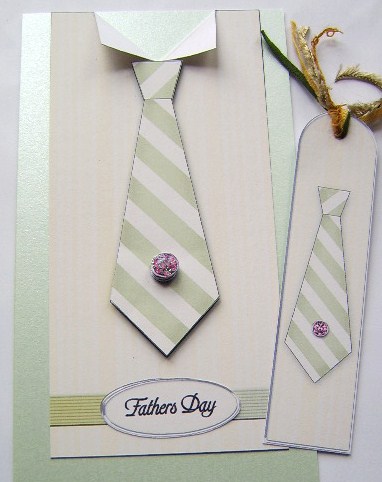 Man's Shirt & Tie Quick Card with Decoupage by Davina Rundle