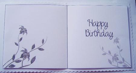Insert for 5 Inch Card - Flowered Corner 2 by Davina Rundle