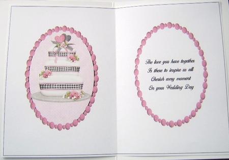 Wedding Cake Insert with Verse by Davina Rundle