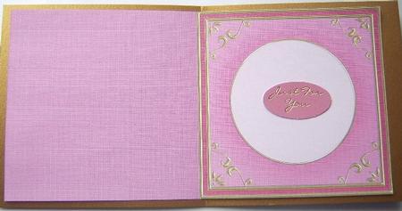 Square 'gold Metallic Frame' Card Front or Insert by Davina Rundle