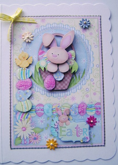 Easter Bunny Basket Topper and Decoupage by Davina Rundle